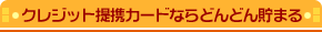 クレジット提携カードならどんどん貯まる